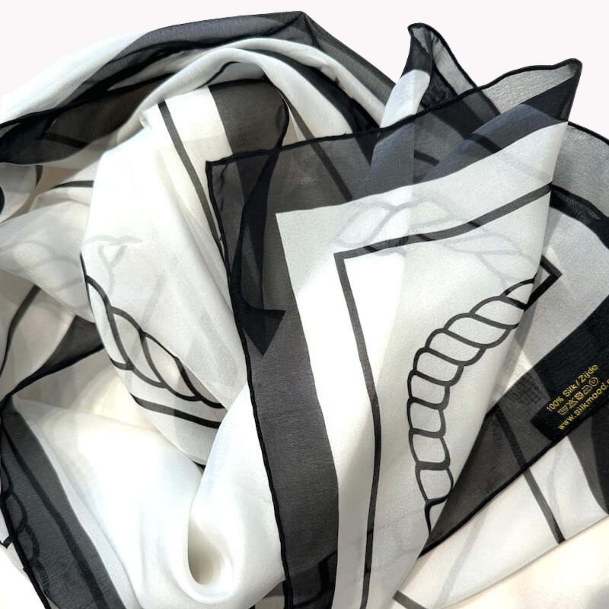 Silk chiffon scarf - Anchor