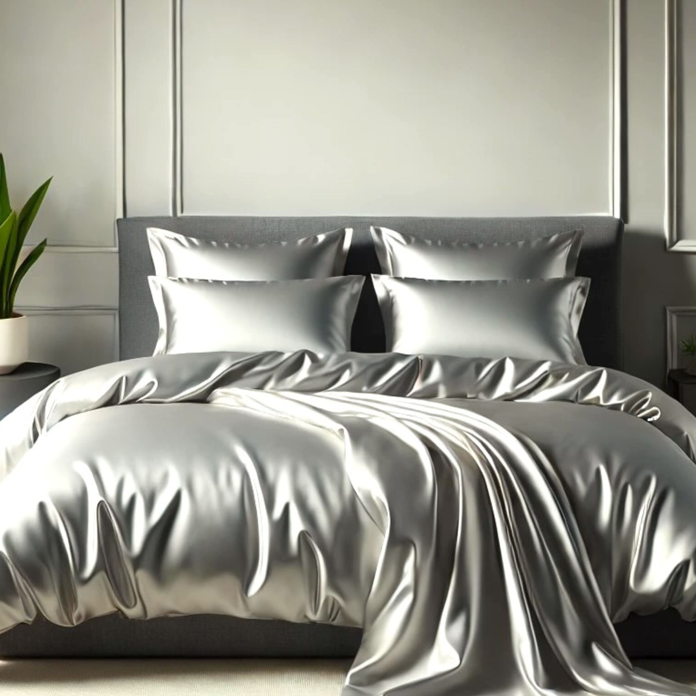 Housse de couette en soie 22momme Argent