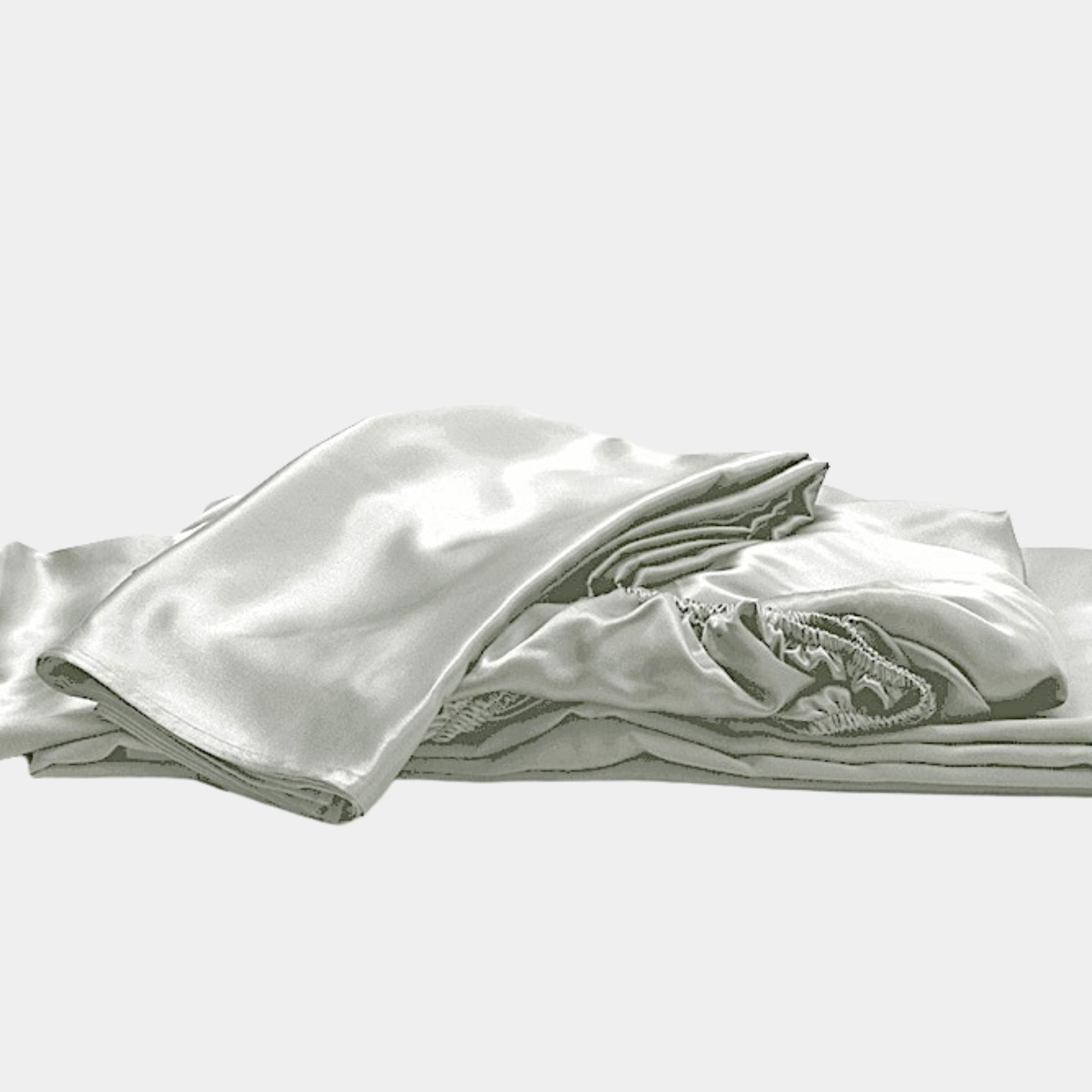 Drap housse en soie 22momme Argent