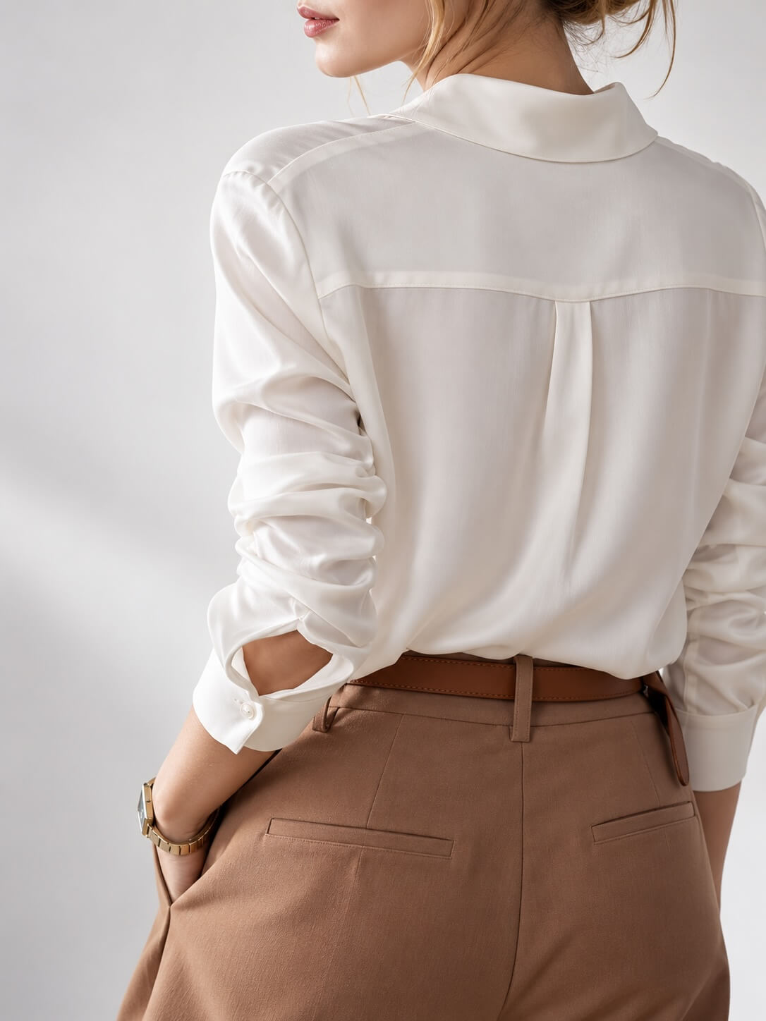camicetta in seta twill