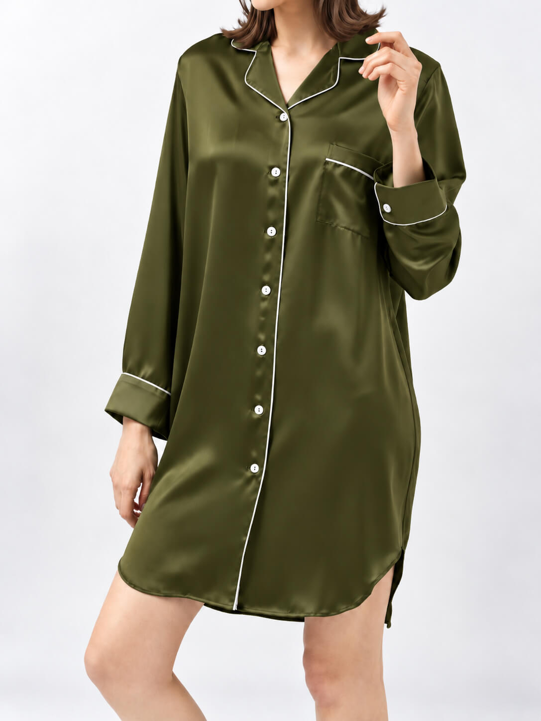 Camicia da notte in seta da donna