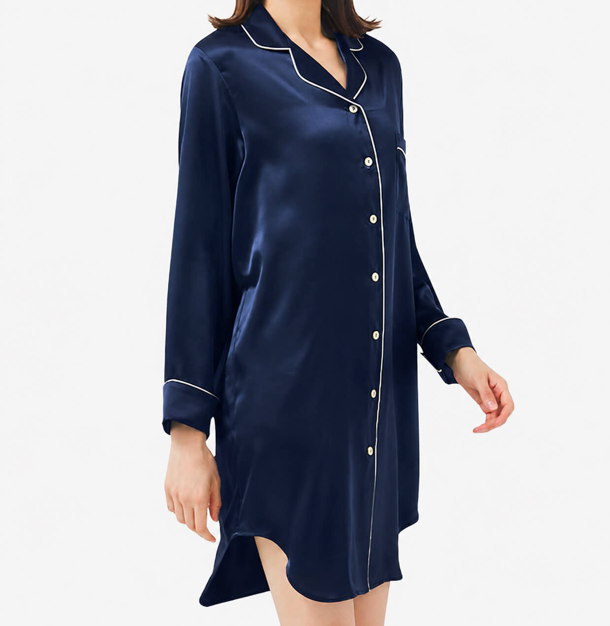 Camicia da notte in seta da donna
