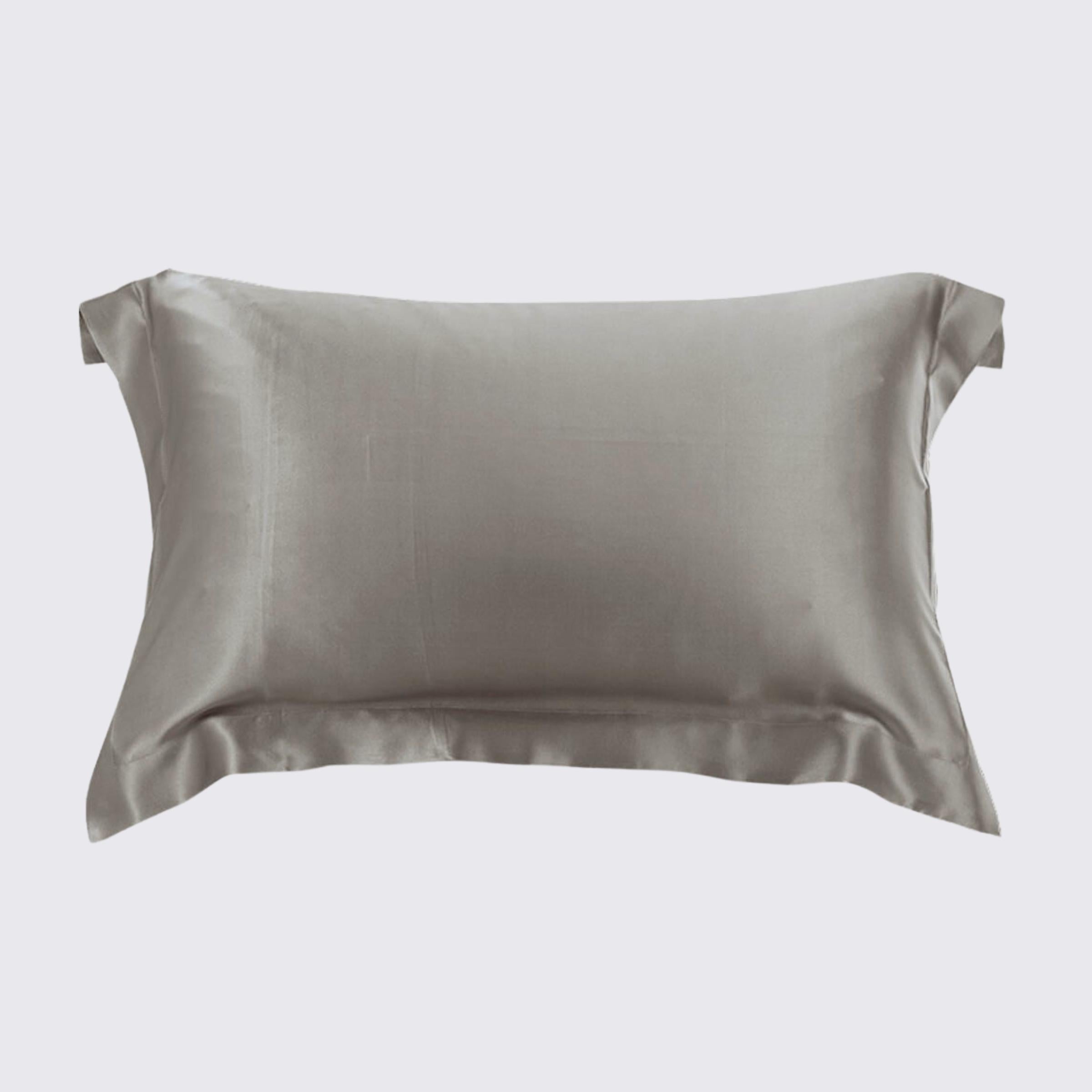 Taies d'oreiller en soie 19momme Gris perle