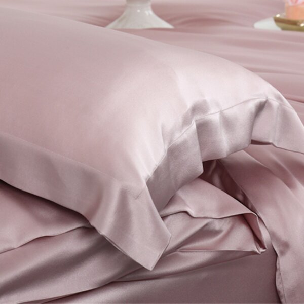 Taies d'oreiller en soie 19momme Vintage rose