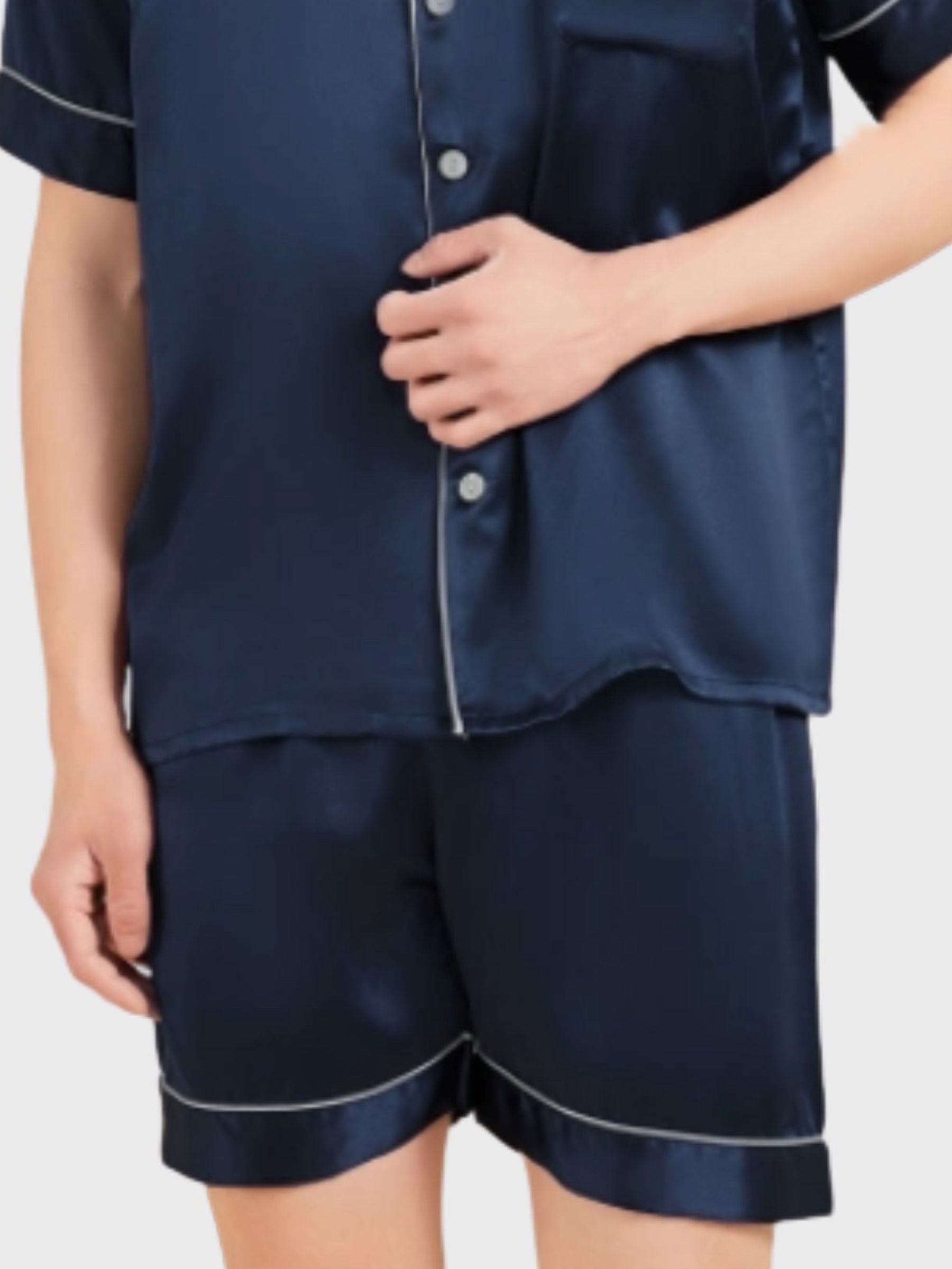 Short de pyjama en soie homme