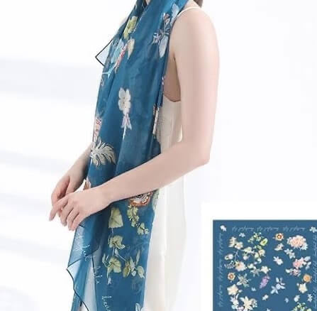 Grande écharpe en soie