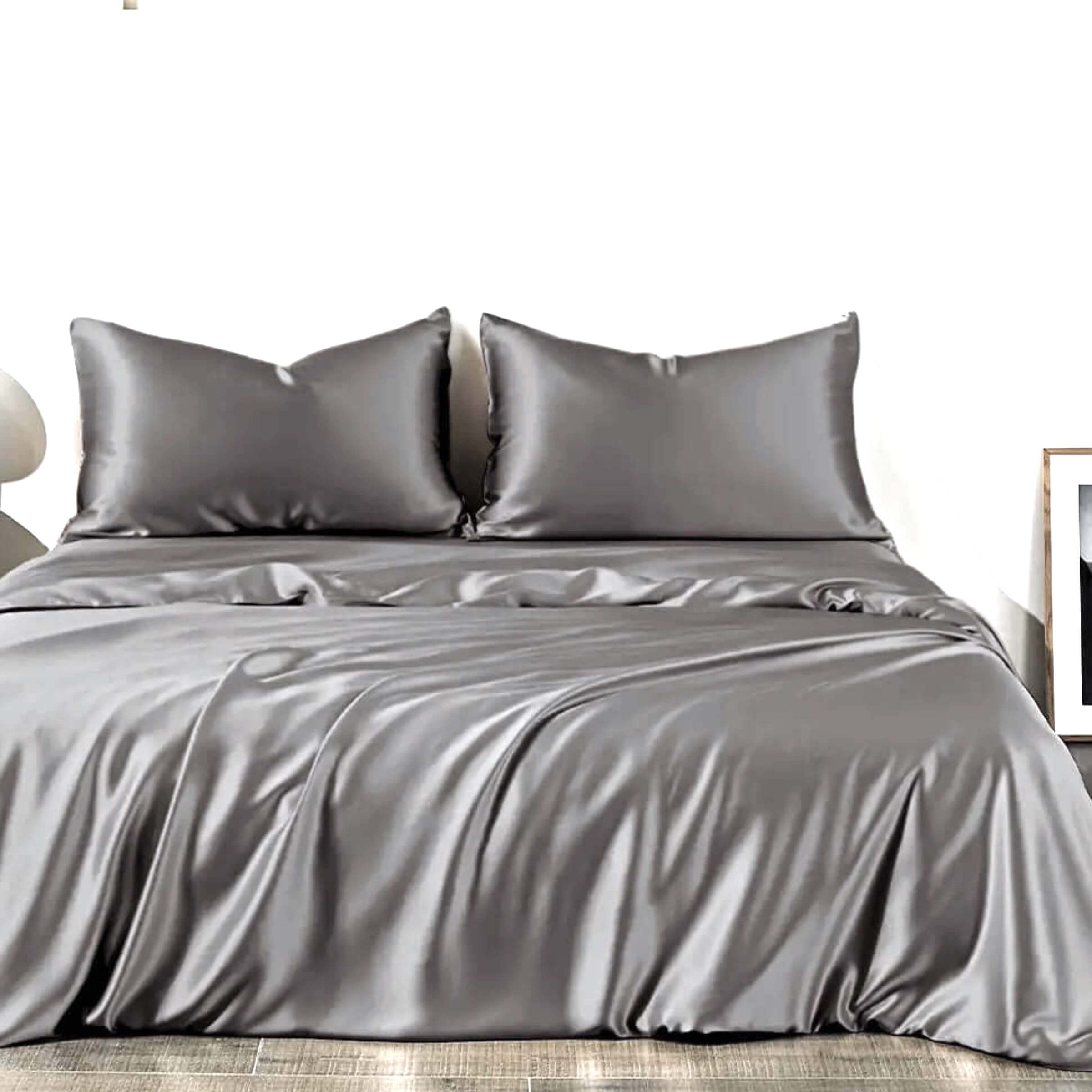 Copertura per piumone in seta 22momme bianco avorio