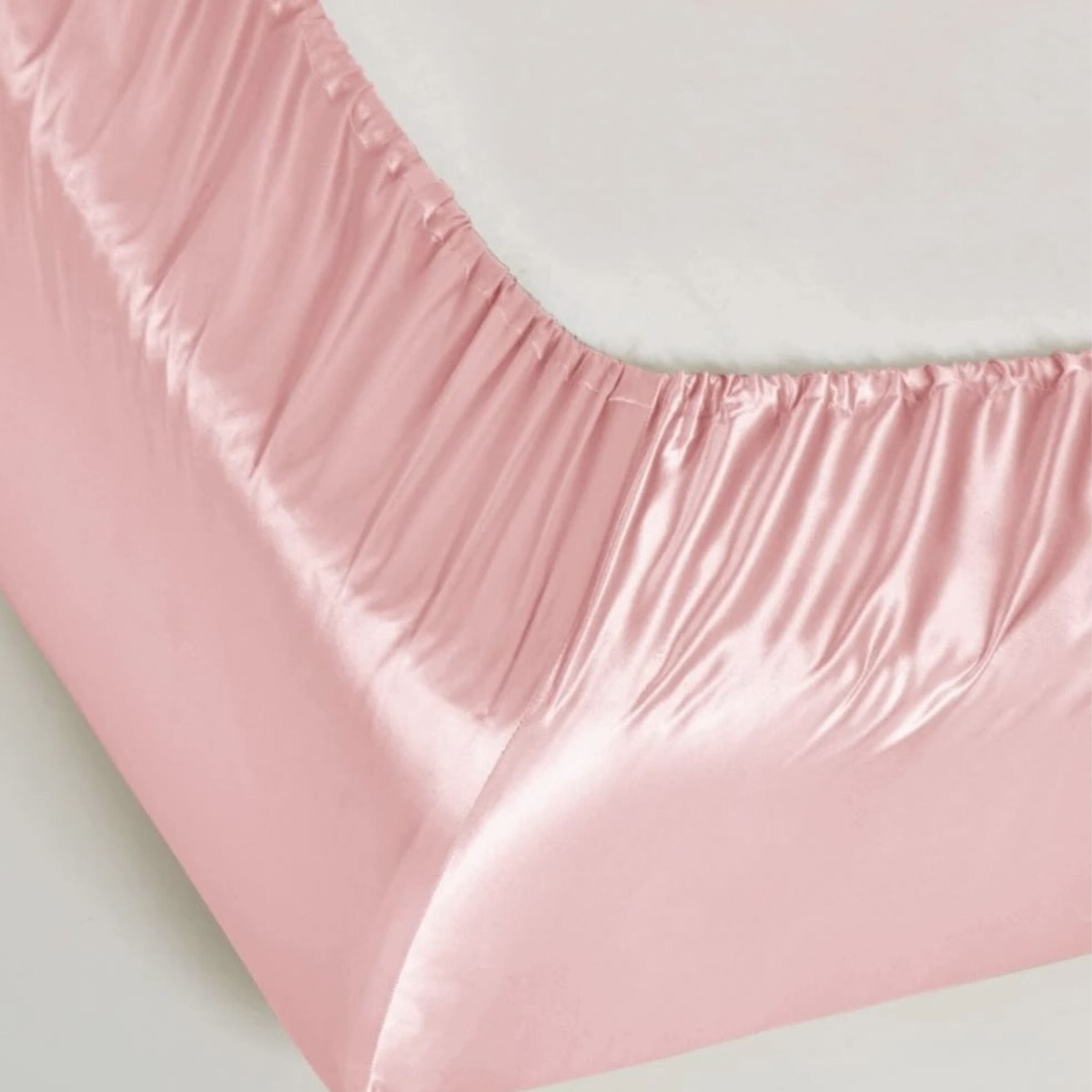 Drap housse en soie 19momme rose