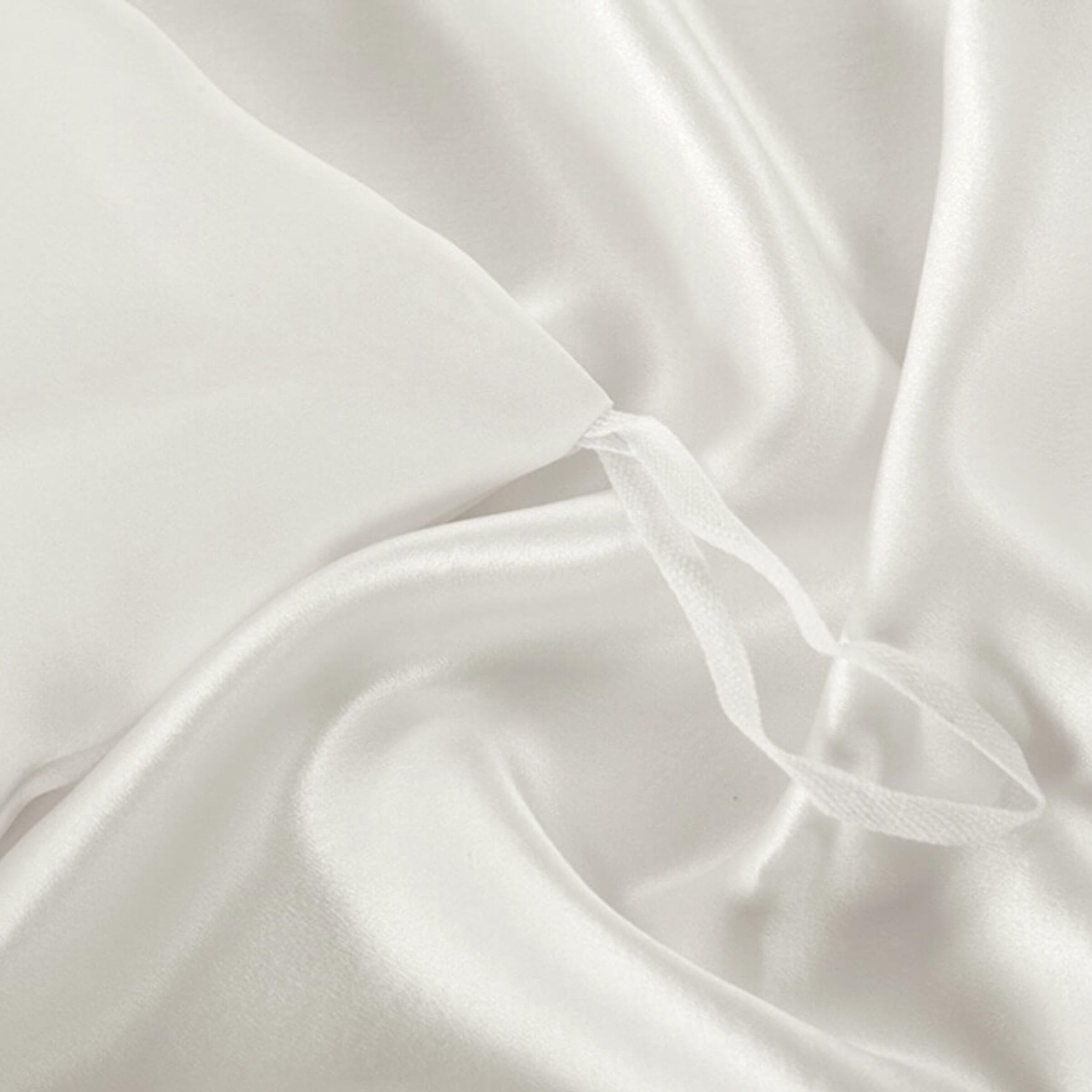 Copertura per piumone in seta 22momme bianco avorio