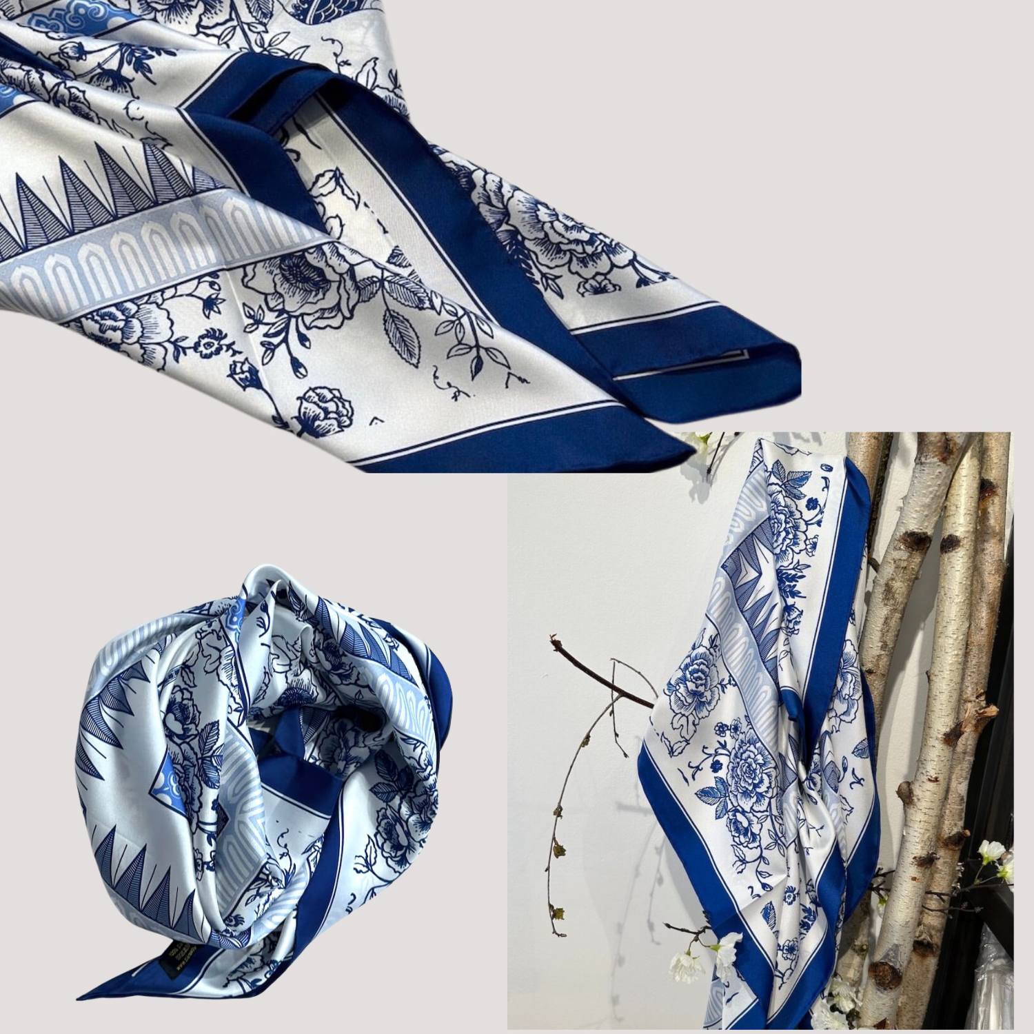 Foulard en soie (90×90 cm)