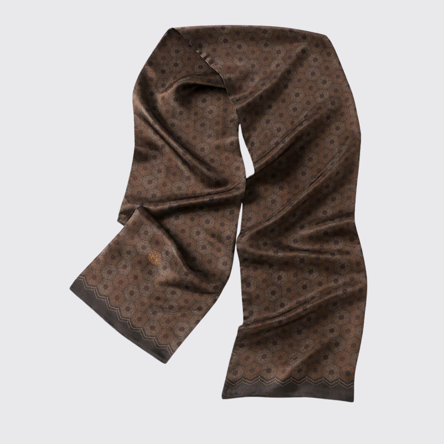 Sciarpa di seta a doppio strato da uomo