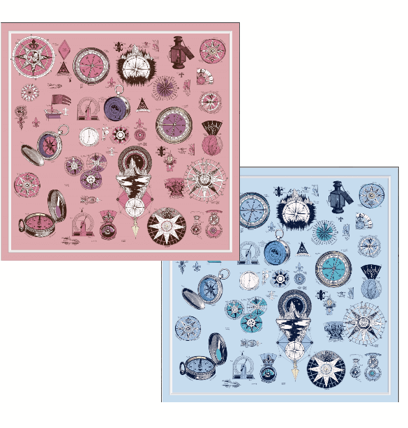 Sciarpa di seta - Viaggio (90×90 cm)