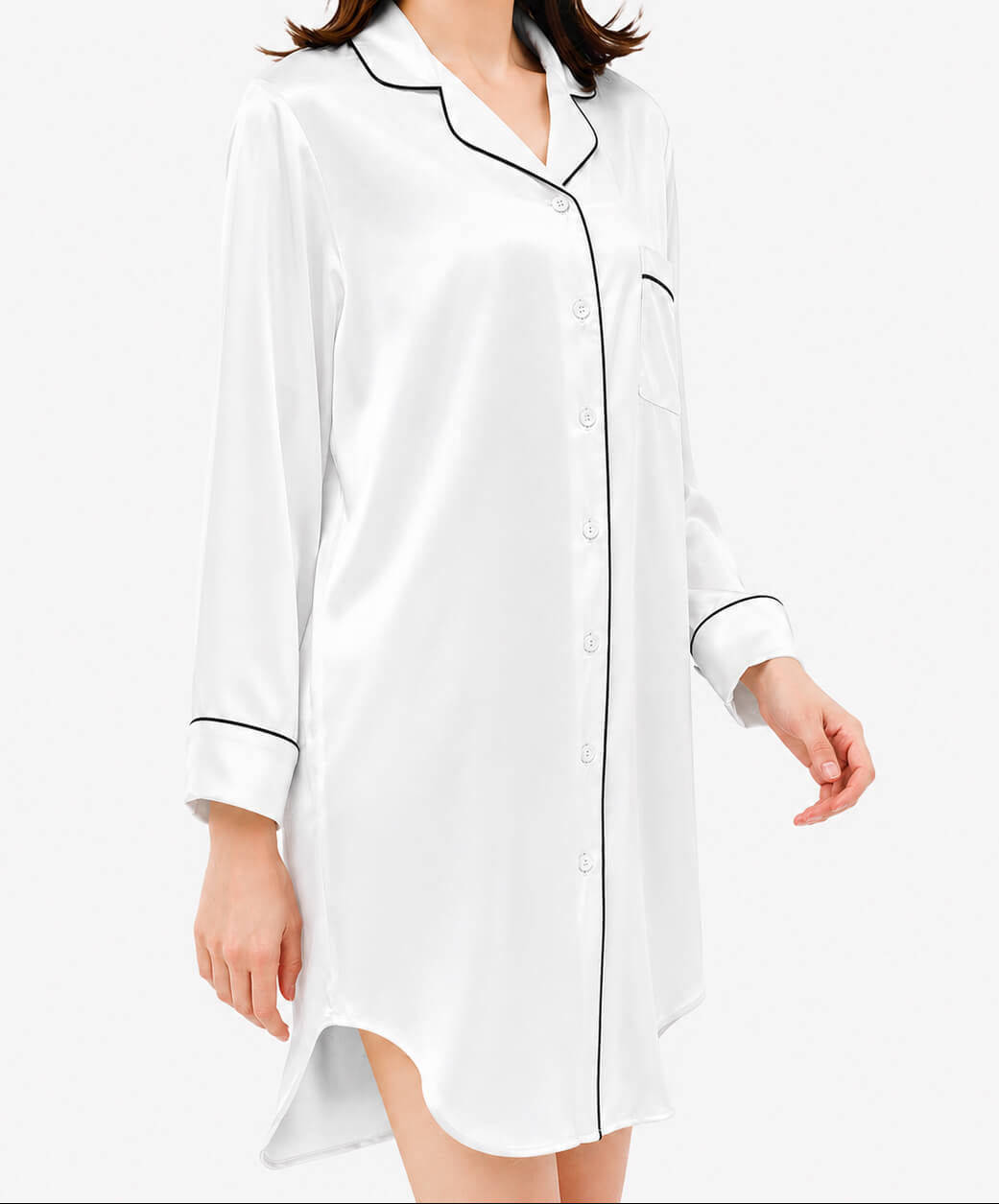 Camicia da notte in seta da donna