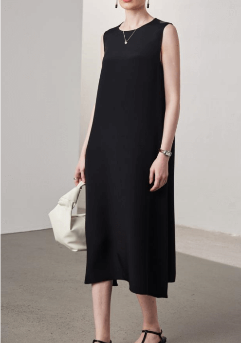 Robe trapèze en soie