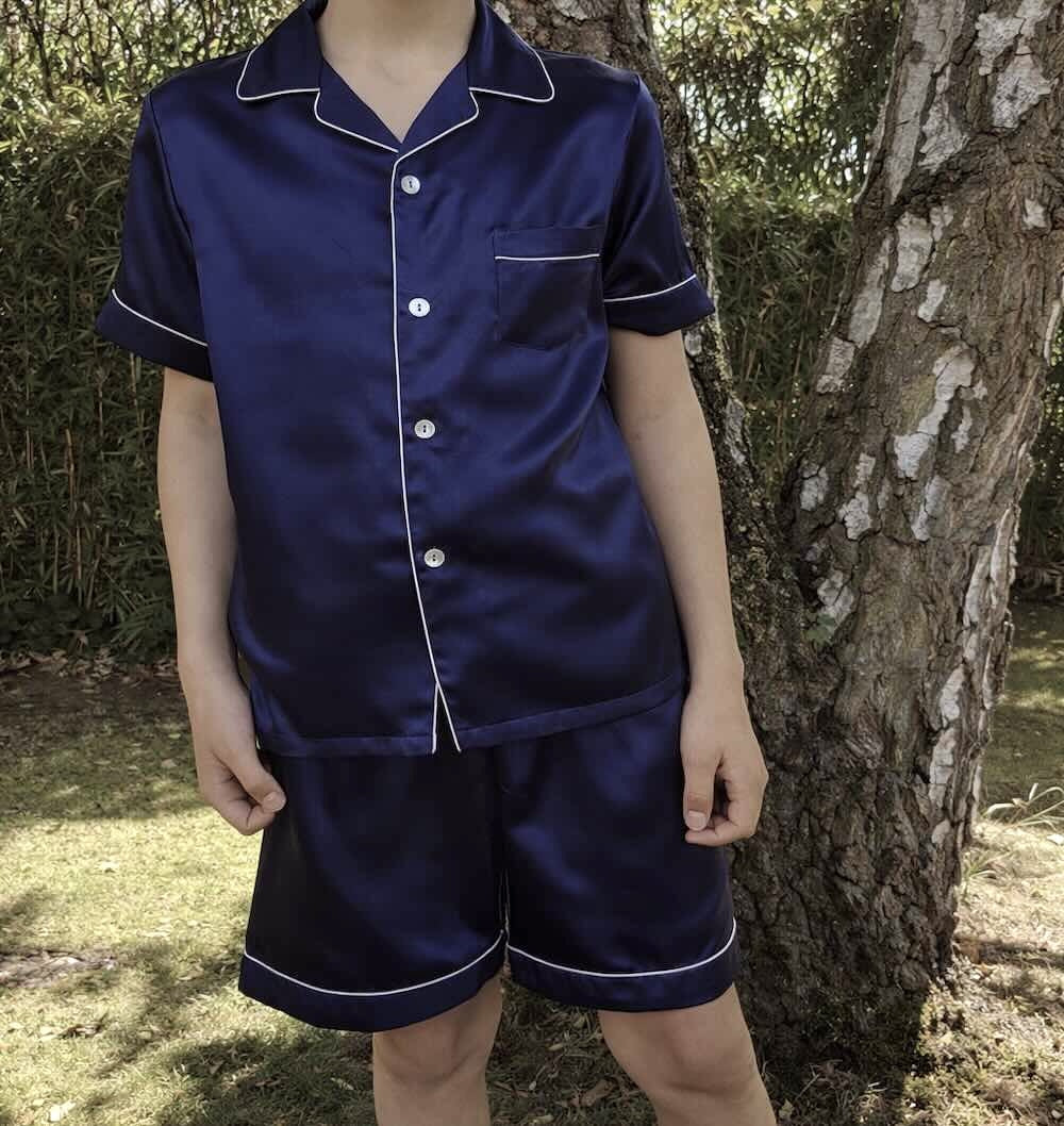 Pigiama in seta per ragazzo – Shortama